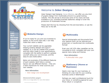 Tablet Screenshot of jokerdesigns.com